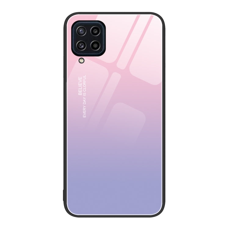 For Samsung Galaxy M32 Colorful Painted Glass Phone Case