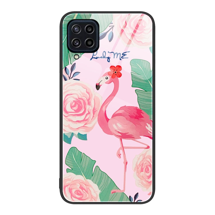For Samsung Galaxy M32 Colorful Painted Glass Phone Case