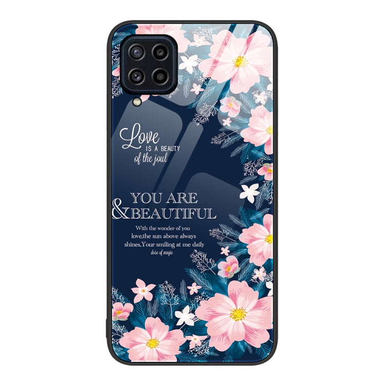 For Samsung Galaxy M32 Colorful Painted Glass Phone Case