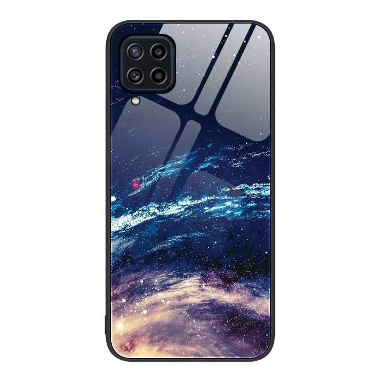 For Samsung Galaxy M32 Colorful Painted Glass Phone Case