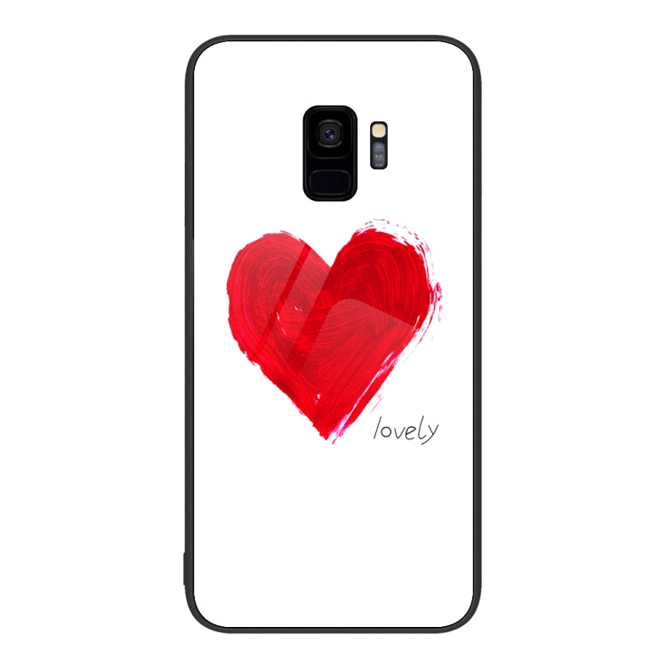 For Samsung Galaxy S9+ Colorful Painted Glass Phone Case