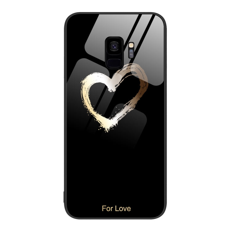 For Samsung Galaxy S9+ Colorful Painted Glass Phone Case