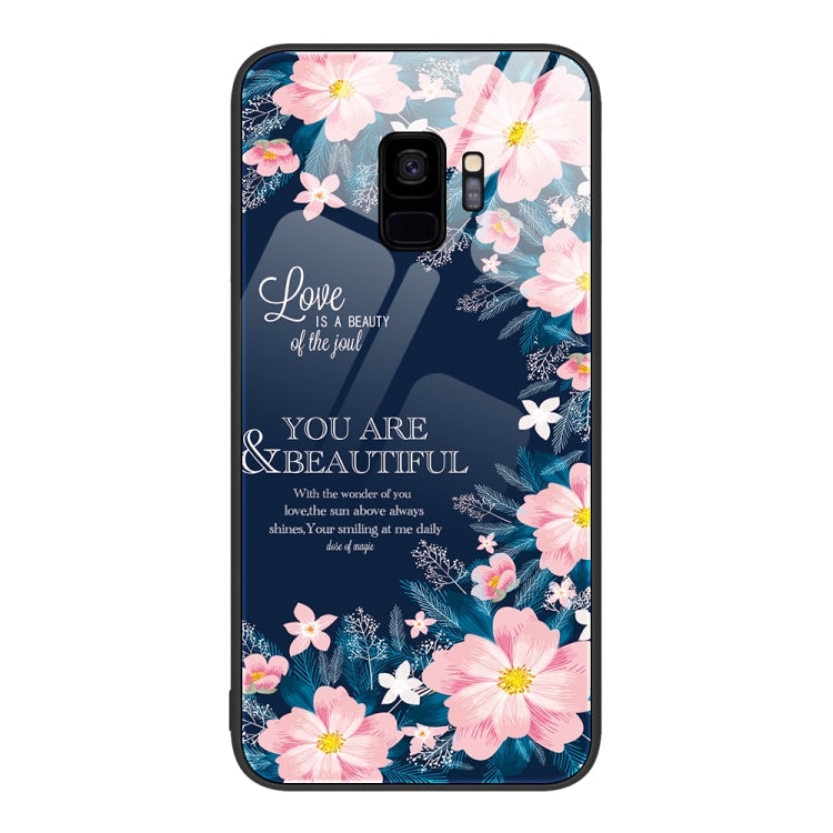 For Samsung Galaxy S9+ Colorful Painted Glass Phone Case