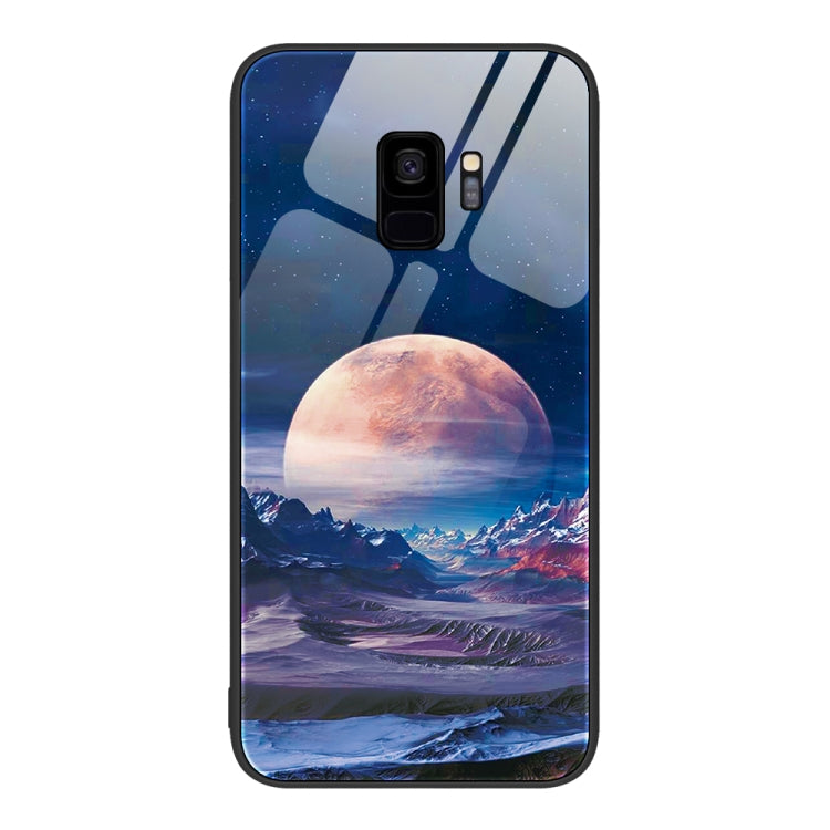 For Samsung Galaxy S9+ Colorful Painted Glass Phone Case