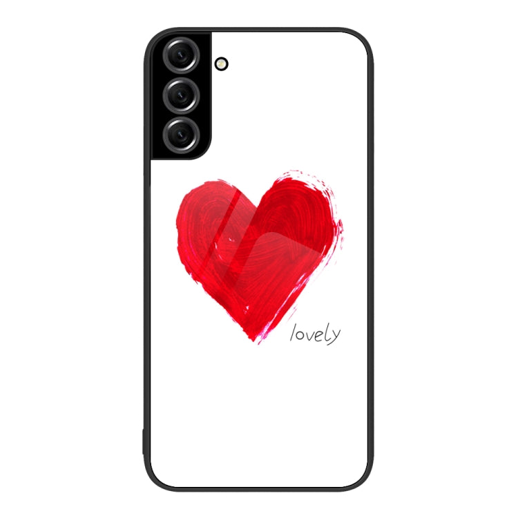 For Samsung Galaxy S22+ 5G Colorful Painted Glass Phone Case