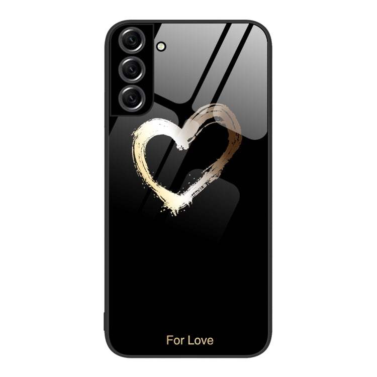 For Samsung Galaxy S22+ 5G Colorful Painted Glass Phone Case