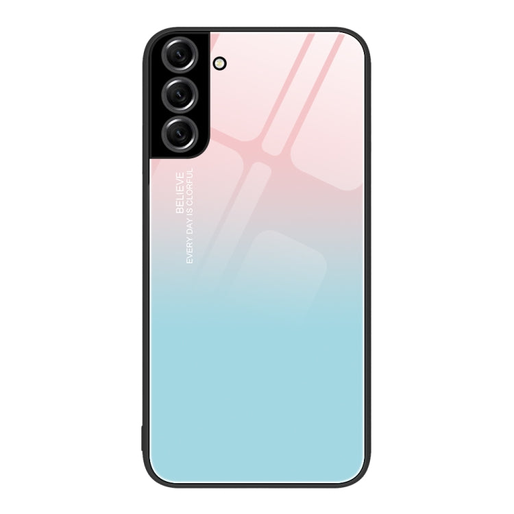 For Samsung Galaxy S22+ 5G Colorful Painted Glass Phone Case