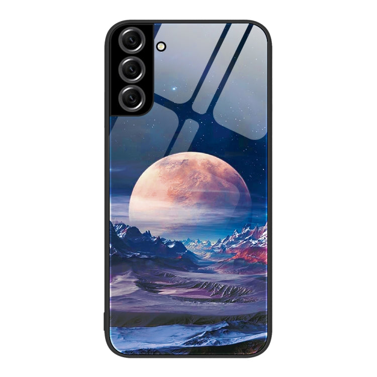 For Samsung Galaxy S22+ 5G Colorful Painted Glass Phone Case
