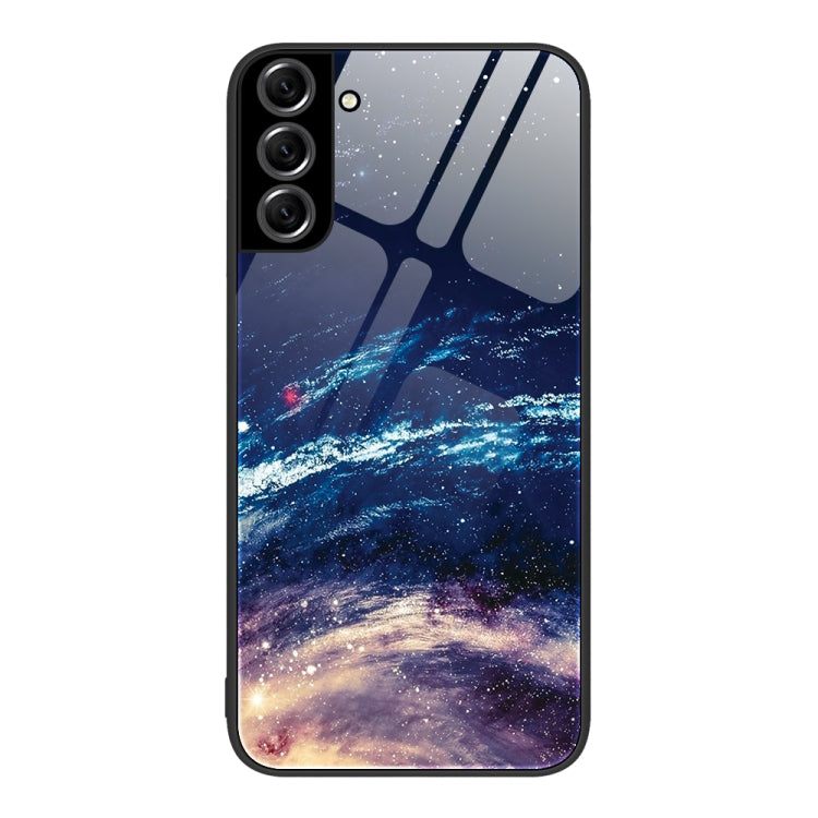 For Samsung Galaxy S22+ 5G Colorful Painted Glass Phone Case