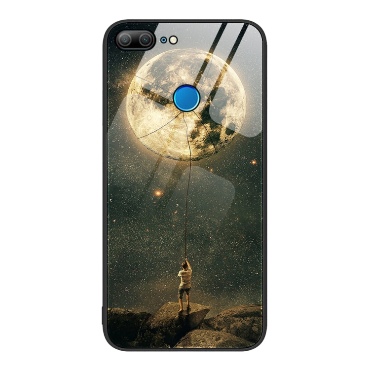For Honor 9 Lite Colorful Painted Glass Phone Case