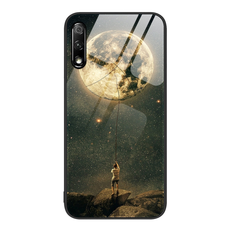 For Honor 9X Colorful Painted Glass Phone Case