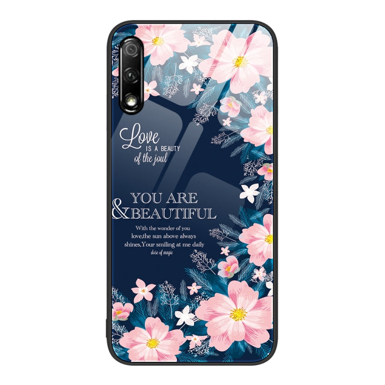 For Honor 9X Colorful Painted Glass Phone Case