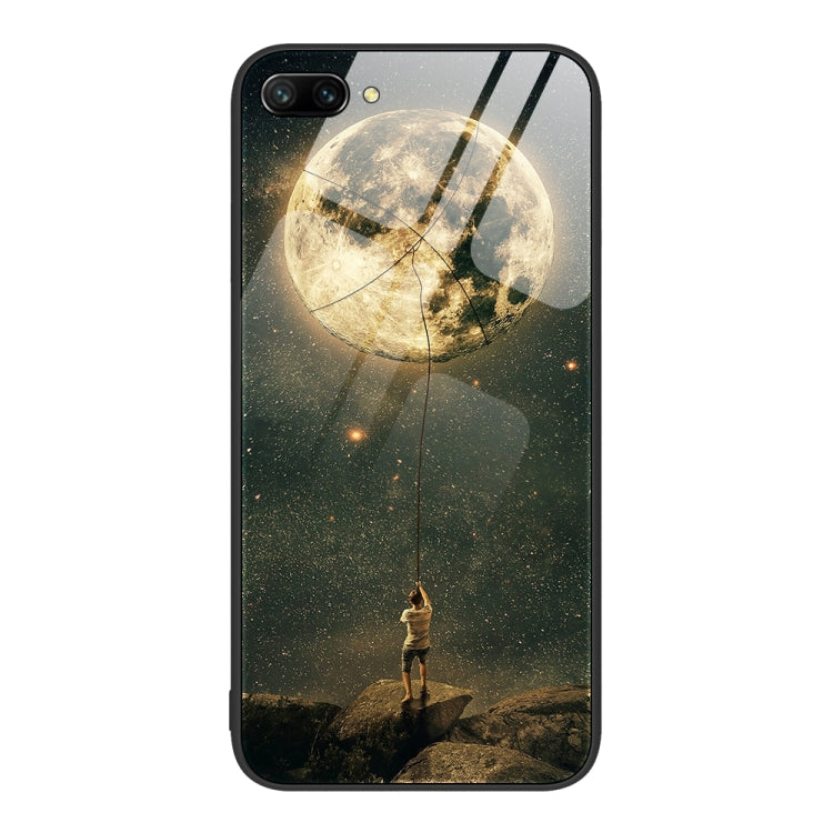 For Honor 10 Colorful Painted Glass Phone Case