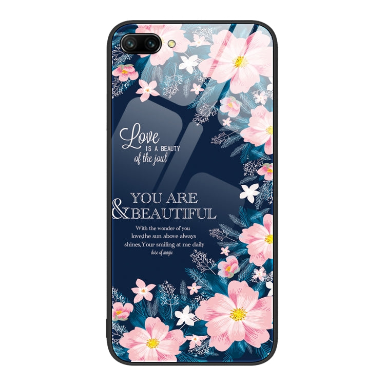 For Honor 10 Colorful Painted Glass Phone Case