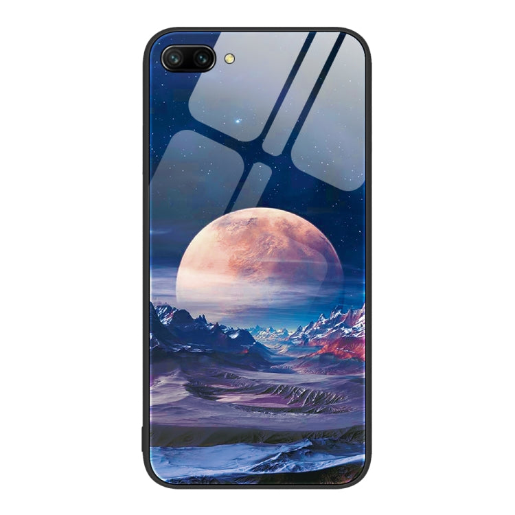 For Honor 10 Colorful Painted Glass Phone Case