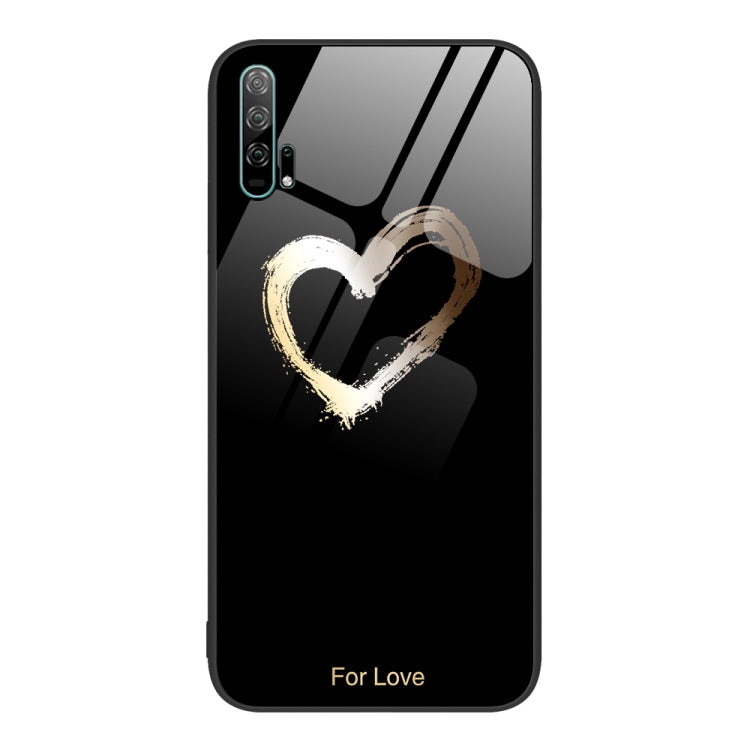 For Honor 20 Pro Colorful Painted Glass Phone Case