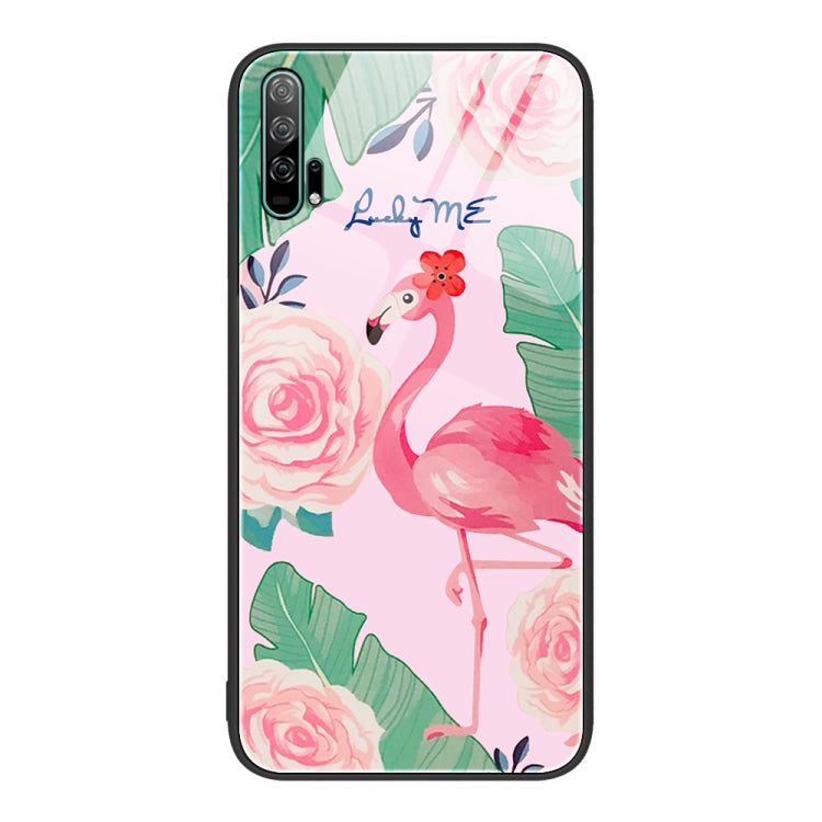 For Honor 20 Pro Colorful Painted Glass Phone Case