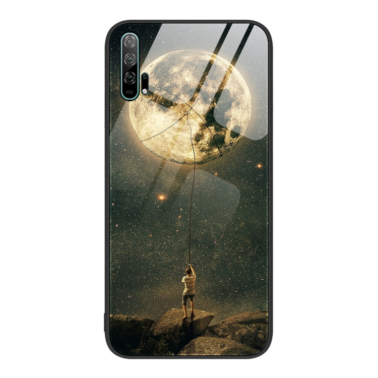 For Honor 20 Pro Colorful Painted Glass Phone Case