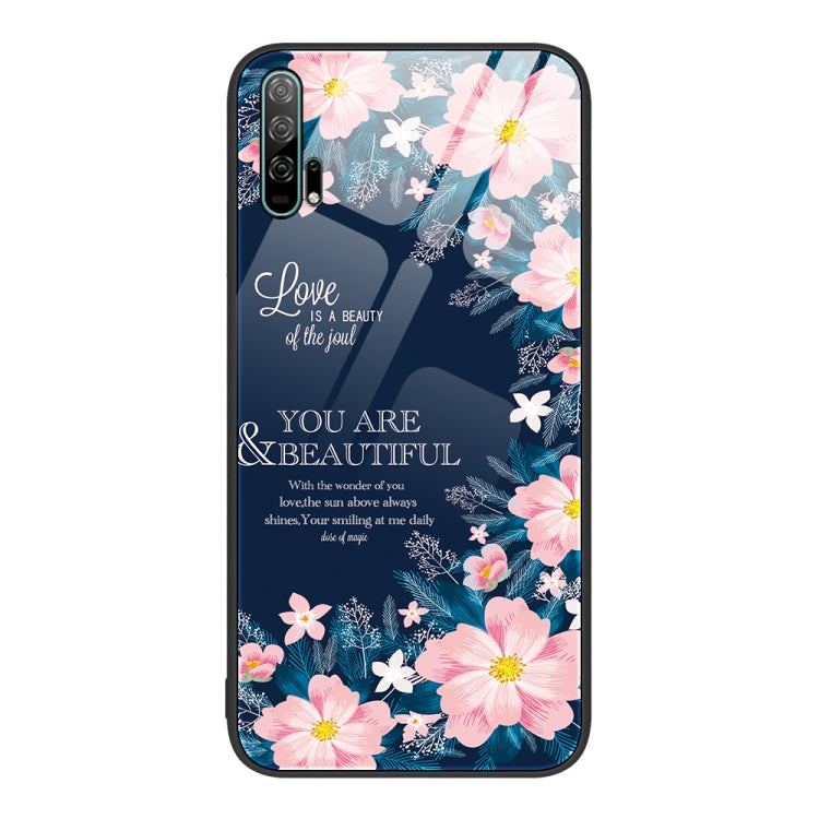 For Honor 20 Pro Colorful Painted Glass Phone Case