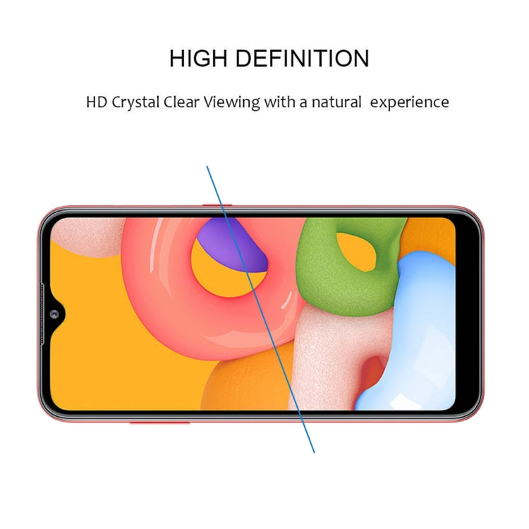 For Galaxy A01 Full Glue Full Cover Screen Protector Tempered Glass Film