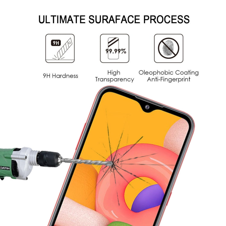 For Galaxy A01 Full Glue Full Cover Screen Protector Tempered Glass Film