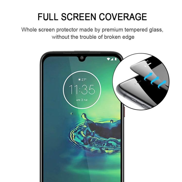 For Motorola Moto G8 Plus Full Glue Full Cover Screen Protector Tempered Glass Film