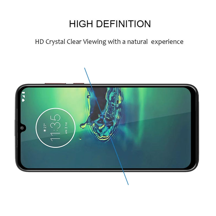 For Motorola Moto G8 Plus Full Glue Full Cover Screen Protector Tempered Glass Film