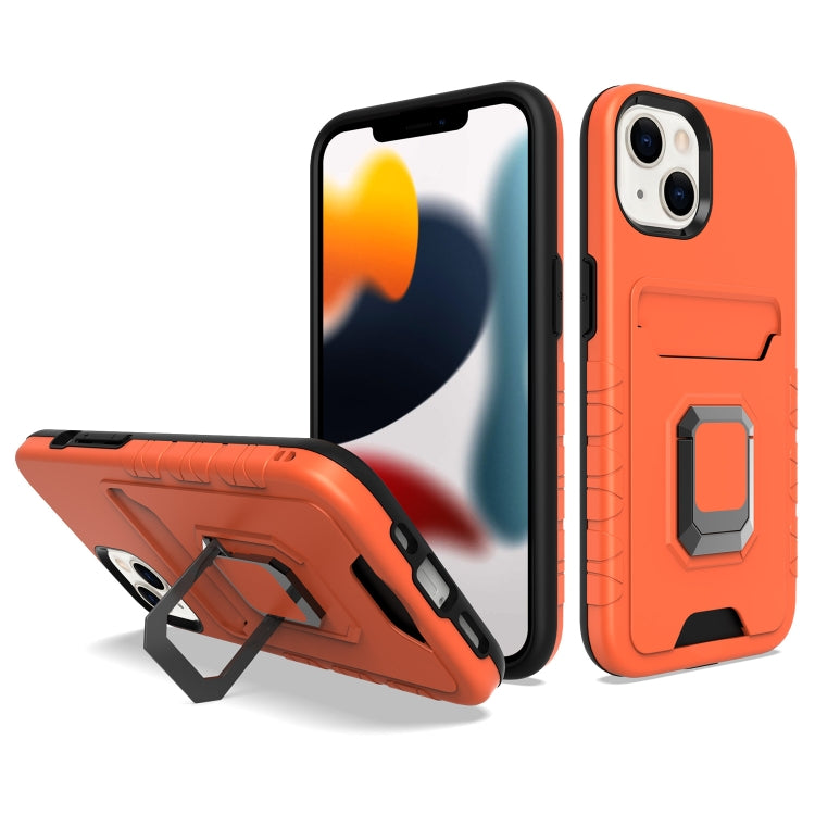 For iPhone 14 Card Shield Magnetic Holder Phone Case