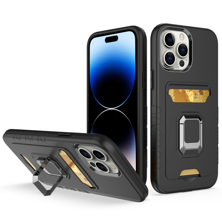 For iPhone 14 Pro Max Card Shield Magnetic Holder Phone Case