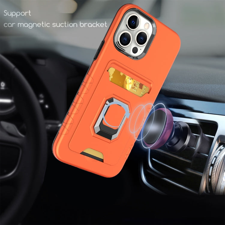 For iPhone 14 Pro Max Card Shield Magnetic Holder Phone Case