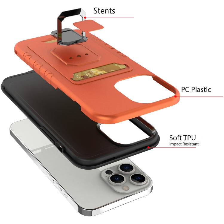 For iPhone 14 Pro Max Card Shield Magnetic Holder Phone Case