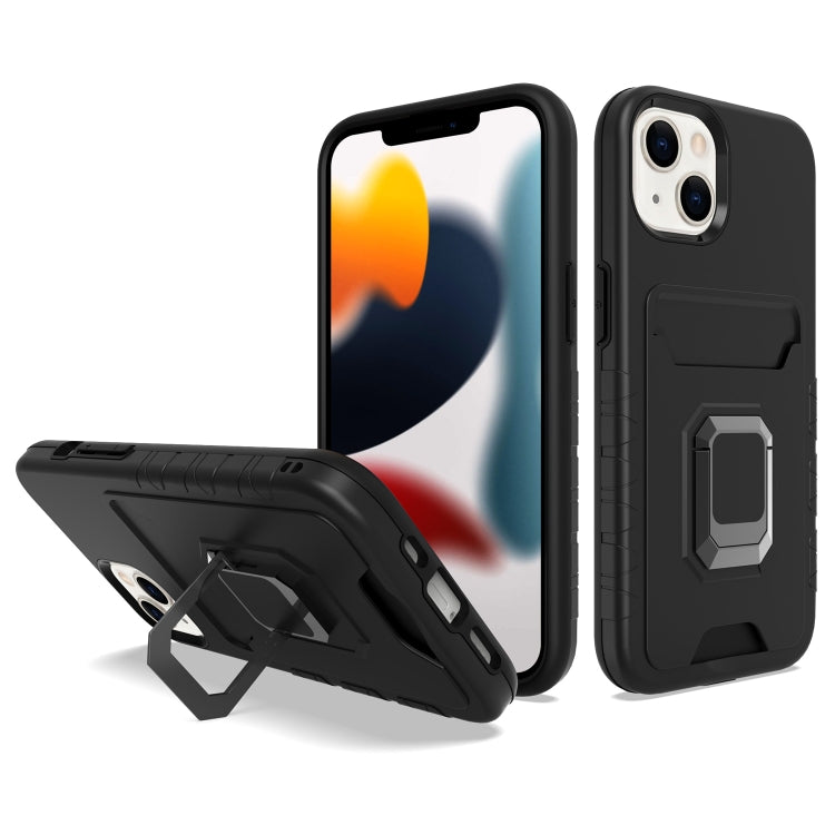 For iPhone 13 Card Shield Magnetic Holder Phone Case