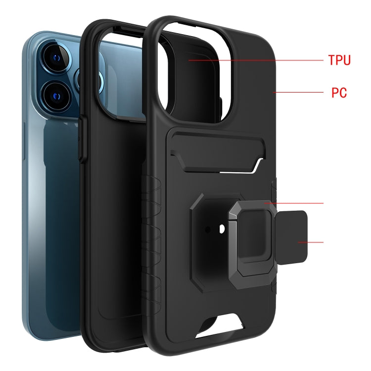 For iPhone 13 Pro Card Shield Magnetic Holder Phone Case