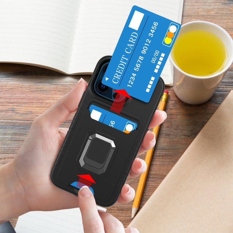 For iPhone 13 Pro Card Shield Magnetic Holder Phone Case