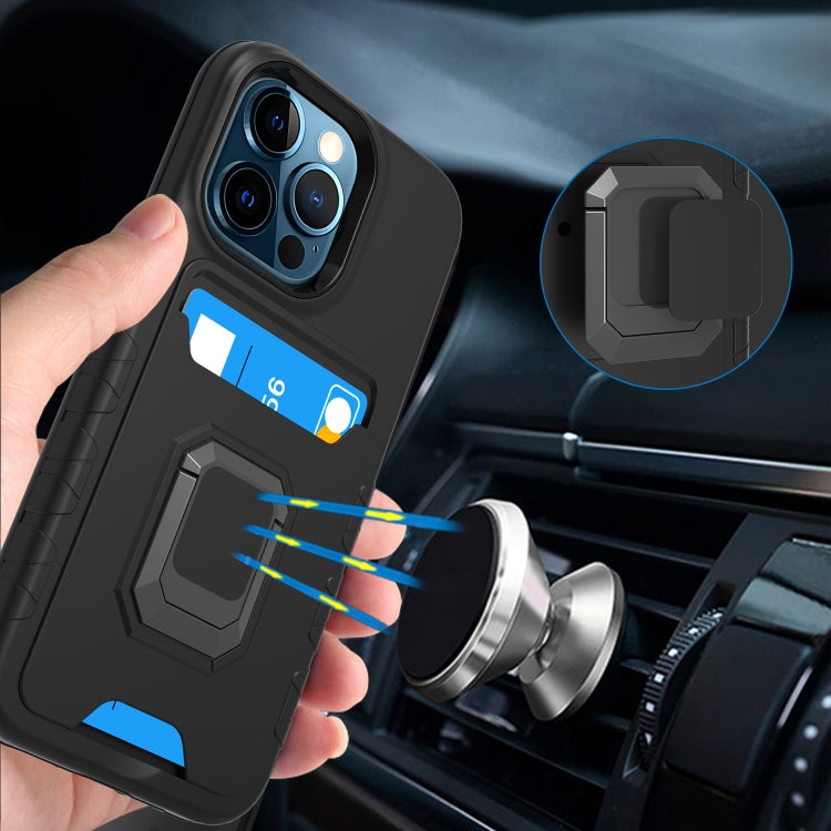 For iPhone 13 Pro Card Shield Magnetic Holder Phone Case