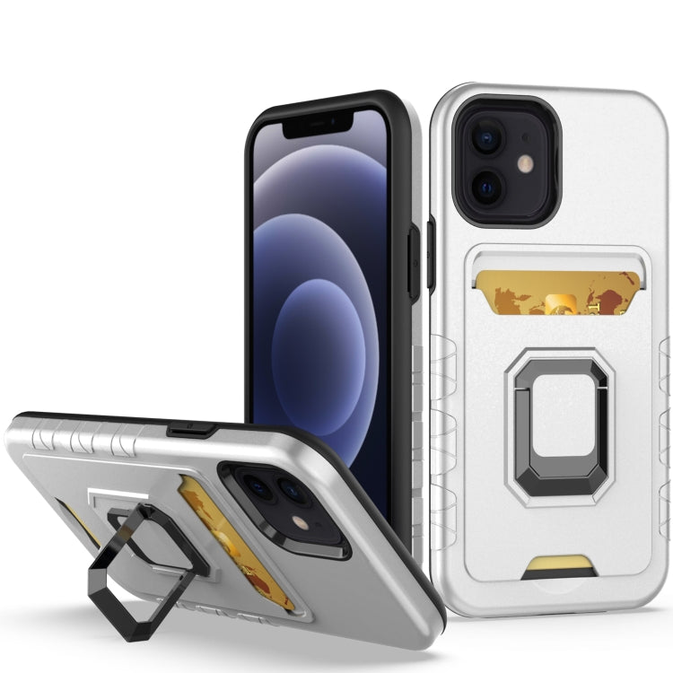 For iPhone 12 Card Shield Magnetic Holder Phone Case