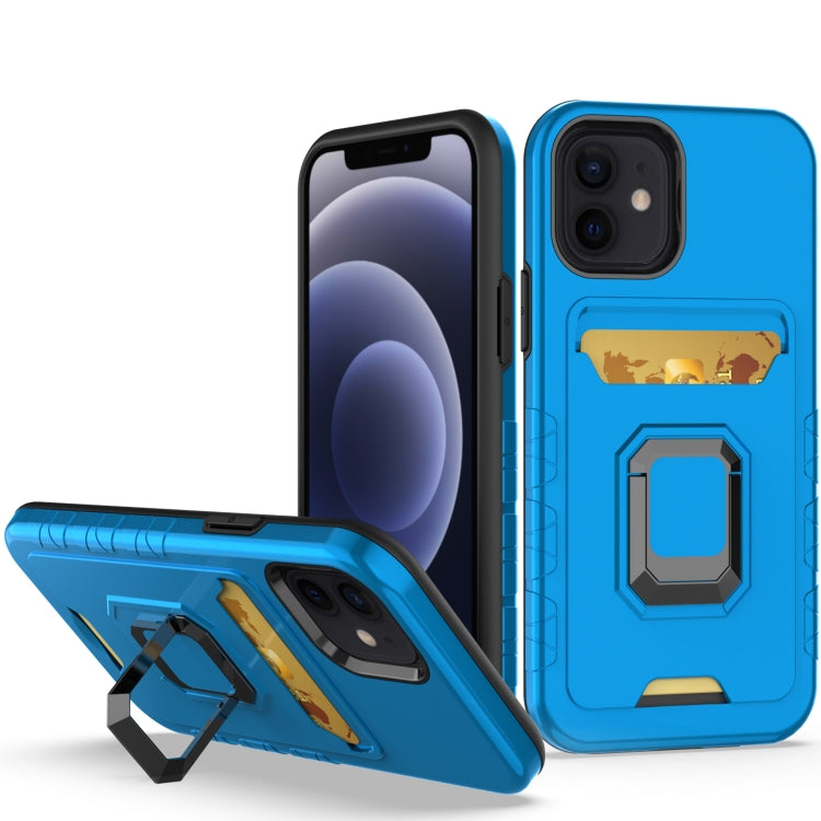 For iPhone 12 Pro Card Shield Magnetic Holder Phone Case