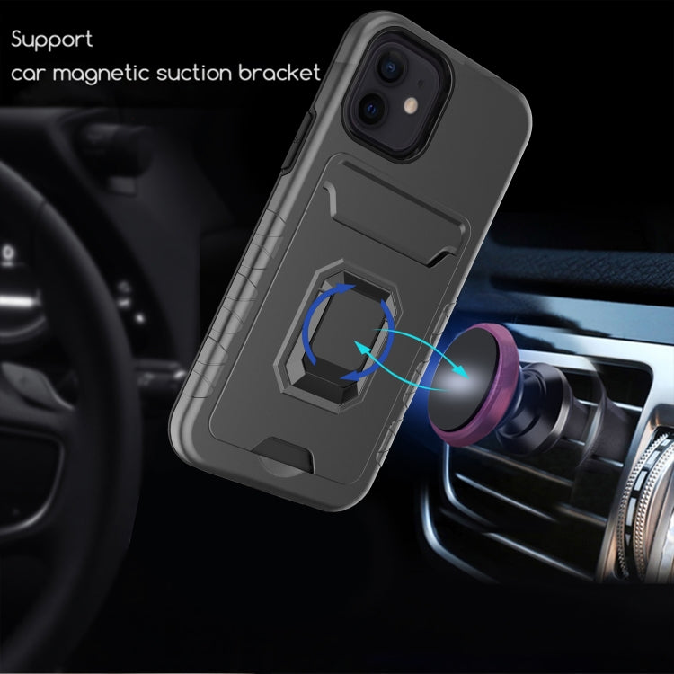 For iPhone 12 Pro Card Shield Magnetic Holder Phone Case