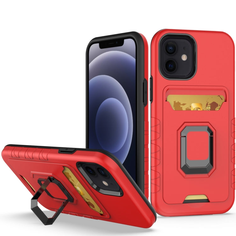 For iPhone 12 Pro Card Shield Magnetic Holder Phone Case