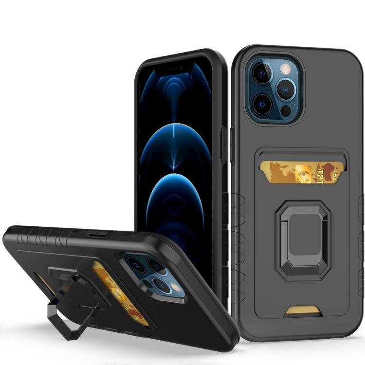 For iPhone 12 Pro Max Card Shield Magnetic Holder Phone Case