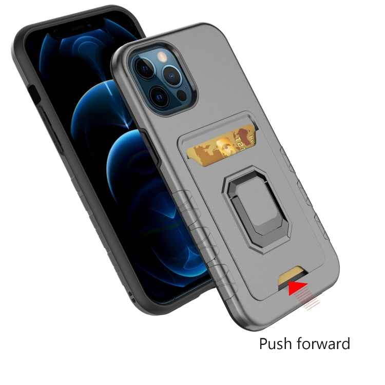 For iPhone 12 Pro Max Card Shield Magnetic Holder Phone Case