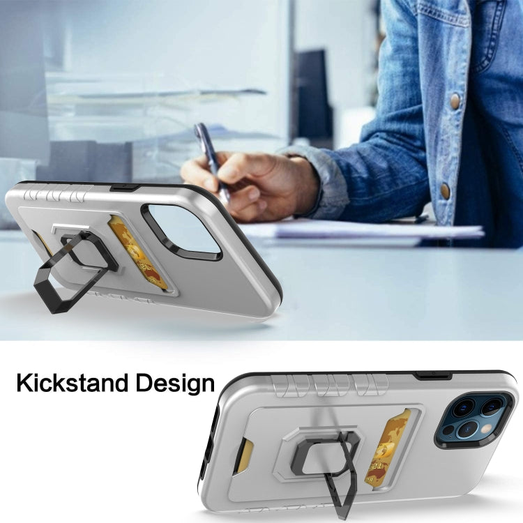 For iPhone 12 Pro Max Card Shield Magnetic Holder Phone Case
