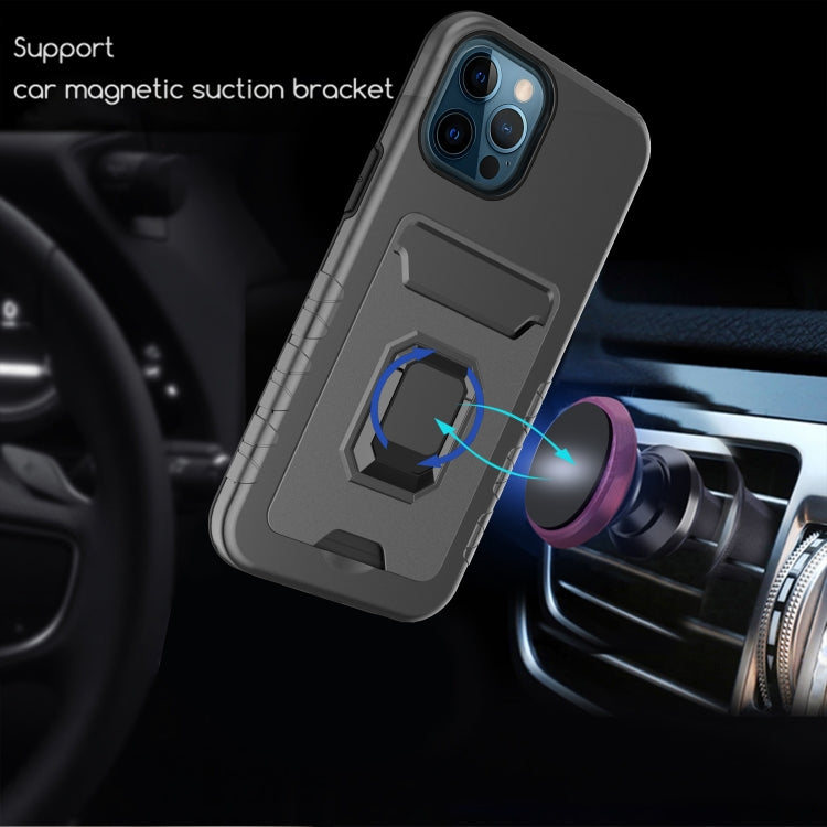 For iPhone 12 Pro Max Card Shield Magnetic Holder Phone Case