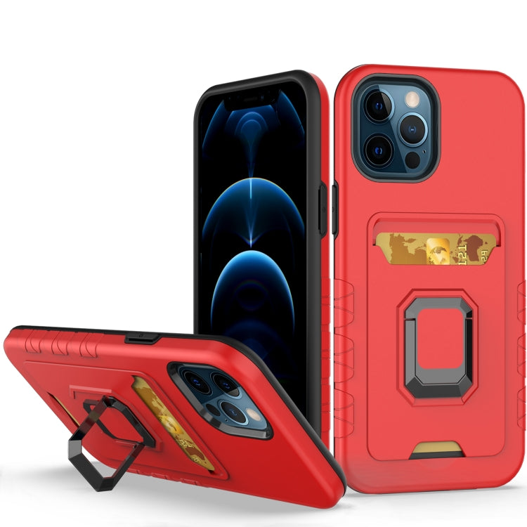For iPhone 12 Pro Max Card Shield Magnetic Holder Phone Case