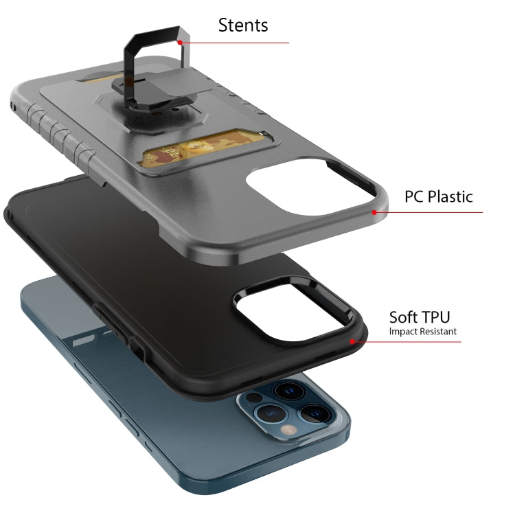 For iPhone 12 Pro Max Card Shield Magnetic Holder Phone Case