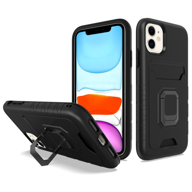 For iPhone 11 Card Shield Magnetic Holder Phone Case