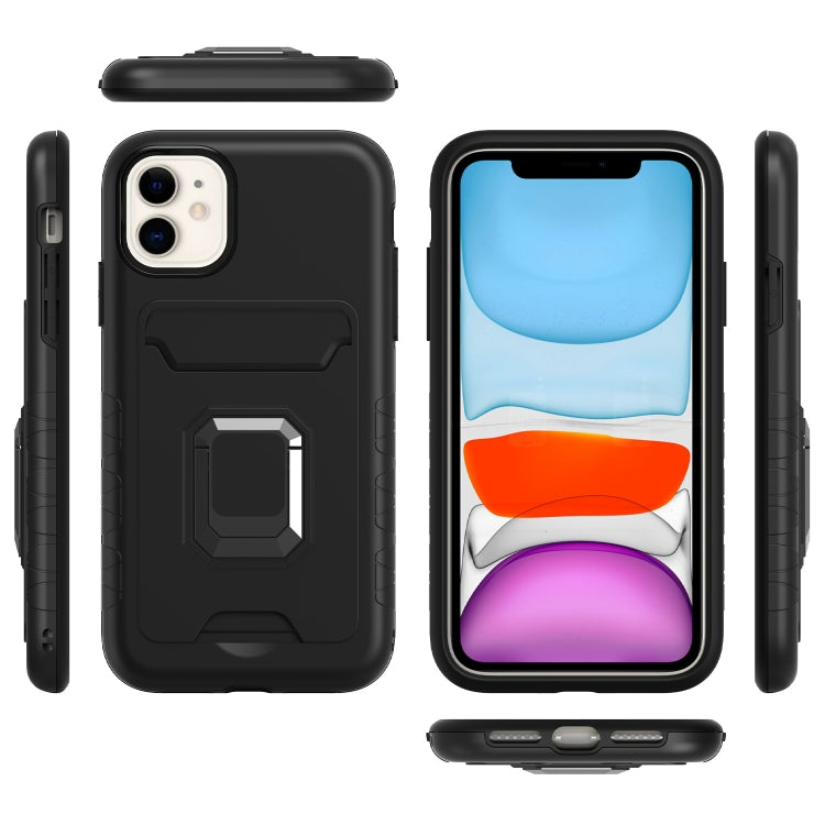 For iPhone 11 Card Shield Magnetic Holder Phone Case