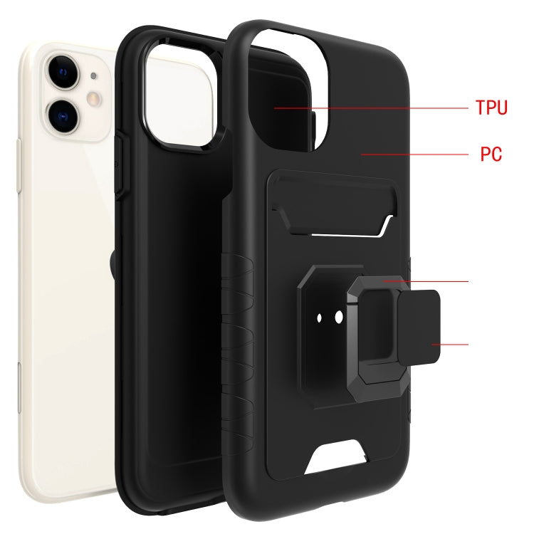 For iPhone 11 Card Shield Magnetic Holder Phone Case