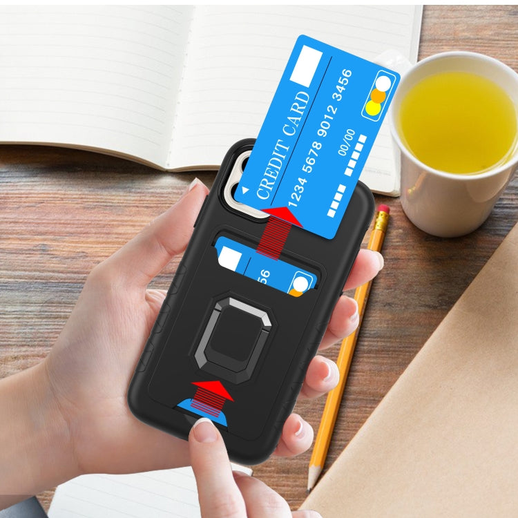 For iPhone 11 Card Shield Magnetic Holder Phone Case