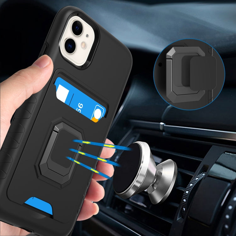 For iPhone 11 Card Shield Magnetic Holder Phone Case